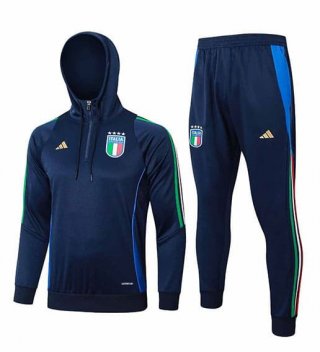 Sweat à capuche Italie+pantalon bleu 2024/2025