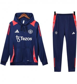 Sweat à capuche Manchester United+pantalon bleu 2024/2025