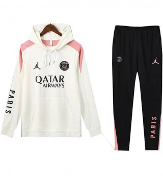 Sweat à capuche PSG+pantalon blanc noir 2024/2025