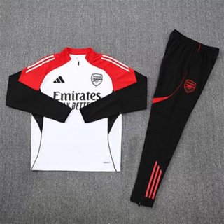 Sweat zippé Arsenal pantalon 2025-26 blanc rouge noir