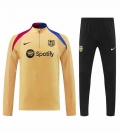 Sweat zippé FC Barcelone+pantalon or noir 2024/2025