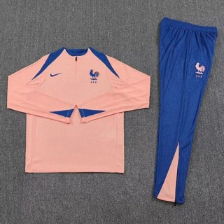 Sweat zippé France rose+pantalon bleu 2025/2026