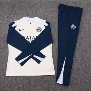 Sweat zippé Inter Milan+Pantalon 2025-2026 blanc Bleu