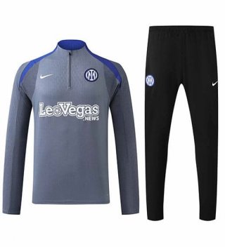 Sweat zippé Inter Milan+pantalon gris noir 2024/2025