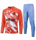 Sweat zippé Inter Milan+pantalon orange bleu 2024/2025