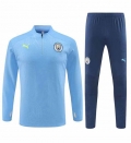 Sweat zippé Manchester City+pantalon 2024/25 bleu