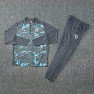 Sweat zippé Manchester City+pantalon 2025-26 gris bleu