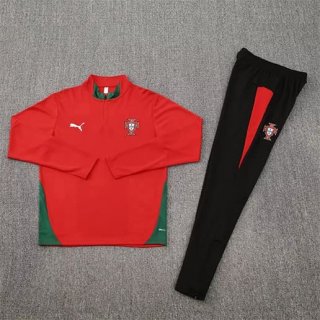 Sweat zippé Portuga+pantalon 2025-26 rouge noir