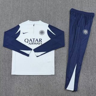 Sweat zippé PSG blanc bleu+pantalon 2025/2026