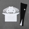 Sweat zippé PSG+pantalon blanc noir 2025-2026