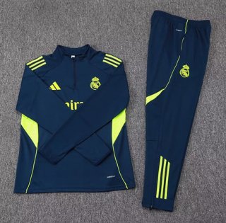 Sweat zippé Real Madrid blanc+pantalon bleu 2025-2026