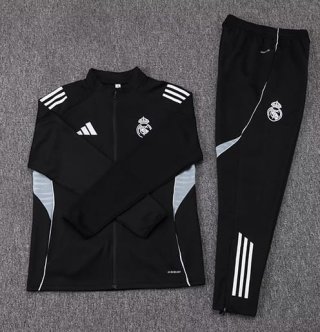 Sweat zippé Real Madrid blanc+pantalon noir 2025-2026