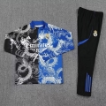 Sweat zippé Real Madrid noir bleu+pantalon 2025/2026