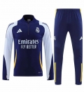 Sweat zippé Real Madrid+pantalon bleu blanc 2024/2025