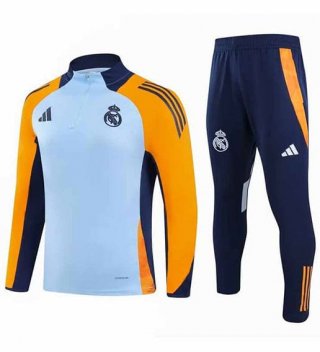 Sweat zippé Real Madrid+pantalon bleu jaune 2024/2025