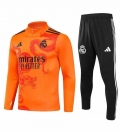 Sweat zippé Real Madrid+pantalon orange noir 2024/2025