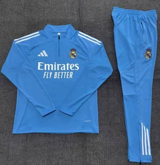 Sweat zippe Real Madrid+pantalon 2025-2026 bleu