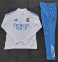 Sweat zippe Real Madrid+pantalon 2025-26 blanc bleu