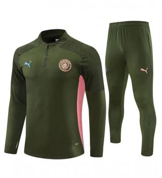 Sweat zippé Manchester City+pantalon vert 2024/2025