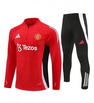 Sweat zippé Manchester United+pantalon rose noir 2024/25