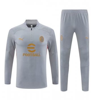 Sweat zippé Milan AC+pantalon gris 2024/2025