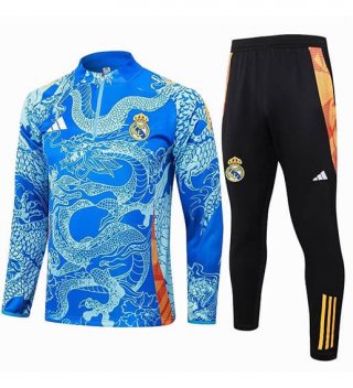 Sweat zippé Real Madrid+pantalon bleu noir 2024/2025