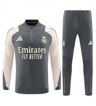 Sweat zippé Real Madrid+pantalon gris 2024/2025