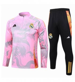 Sweat zippé Real Madrid+pantalon rose noir 2024/2025