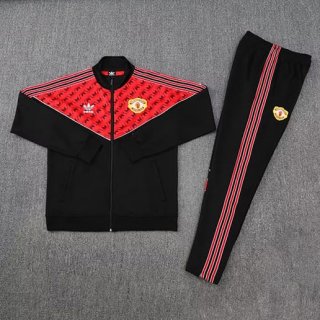 Veste Manchester United+pantalon noir rouge 2025-2026