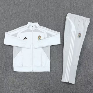 Veste Real Madrid+pantalon blanc gris 2025-2026